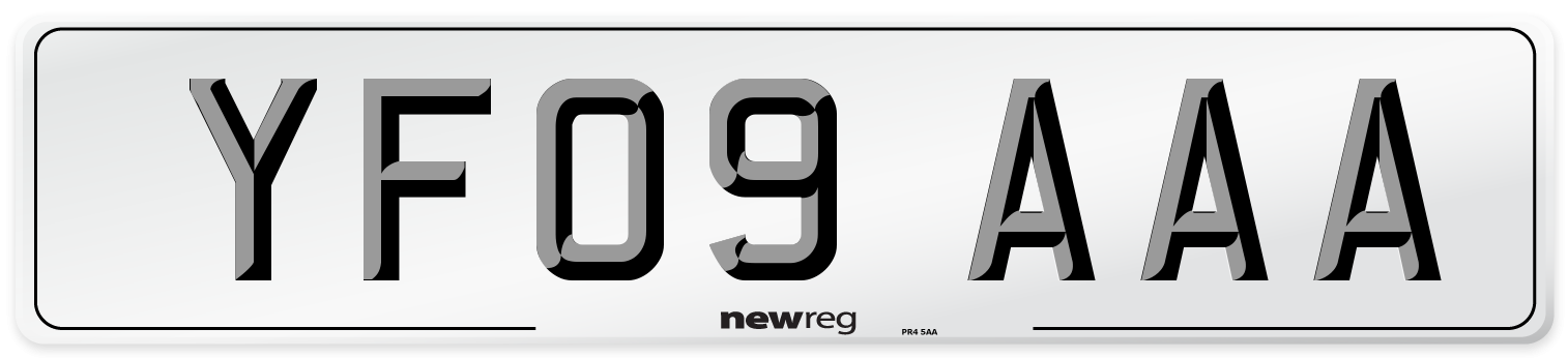YF09 AAA Number Plate from New Reg